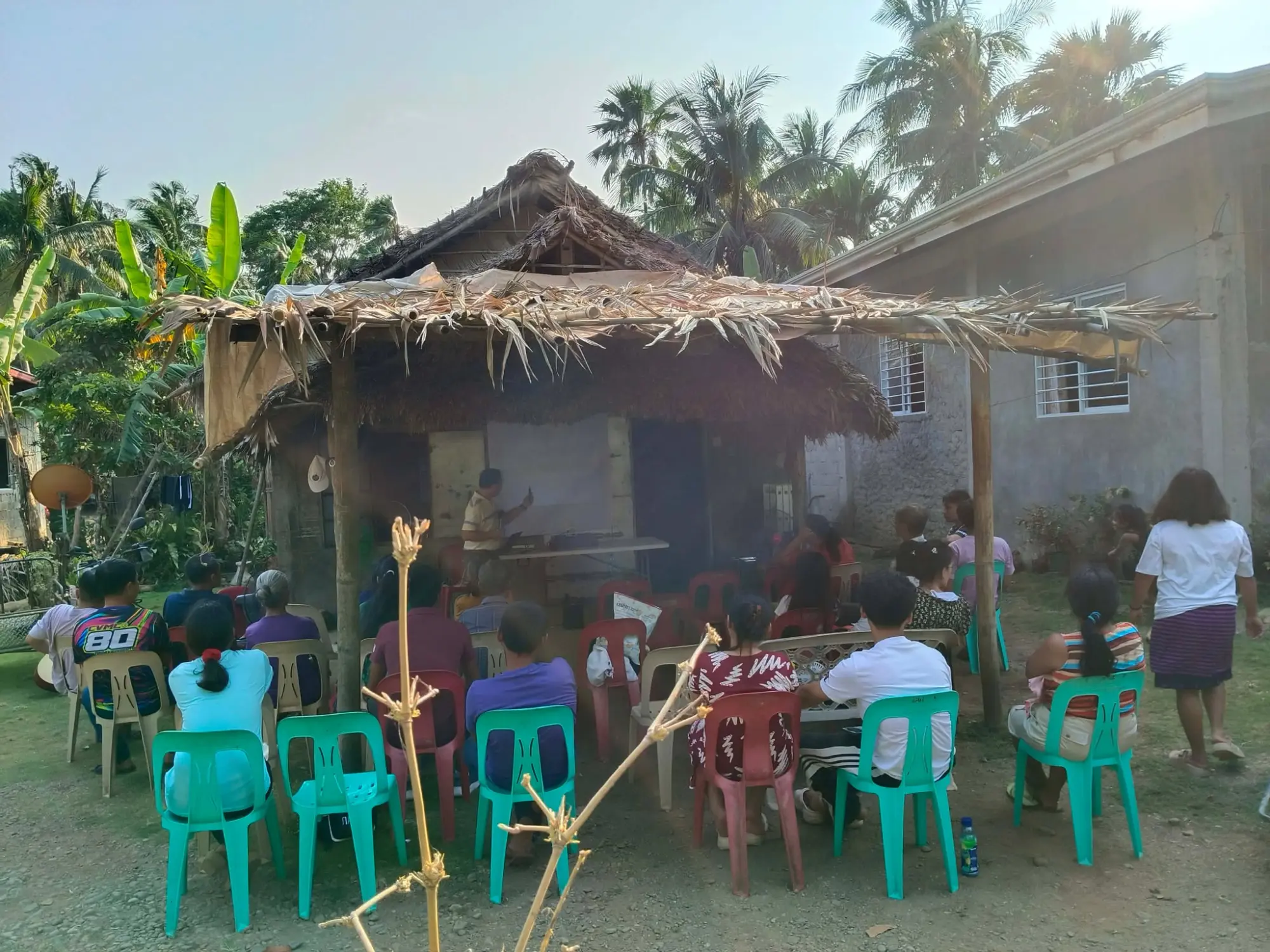 Outdoor Pamplona mission gathering
